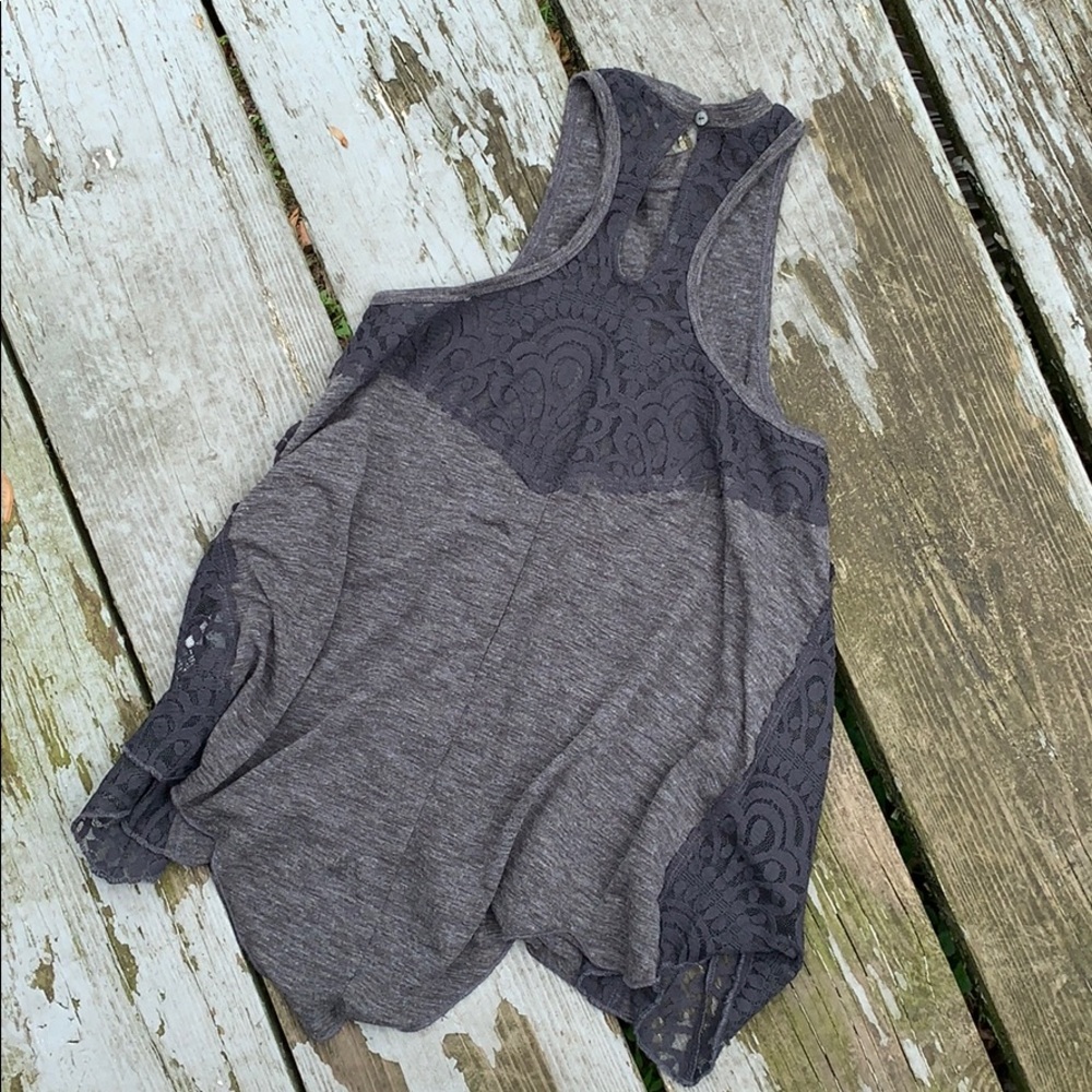 Hollister Lace Panel Button Back Tank Small